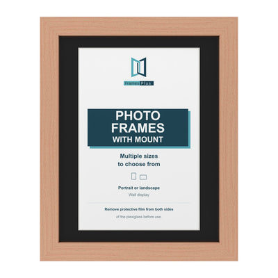 Classic Range Beech Picture, Photo & Poster Frame with Black Mount