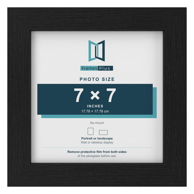 7x7" (17.8 x 17.8 cm) Picture, Photo & Poster Frame – Black, White or Oak