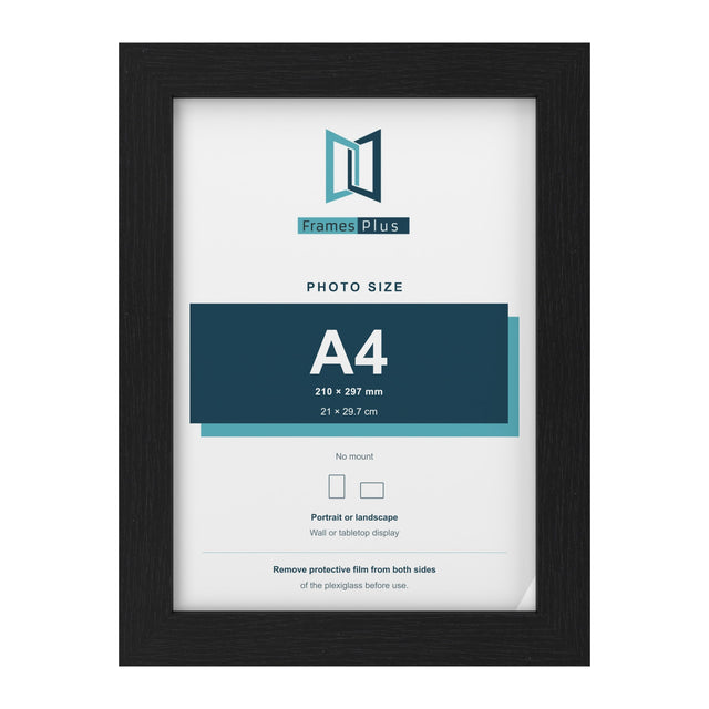A4 21 x 29.7 cm (8.27x11.69") Picture, Photo & Poster Frame – Black, White or Oak