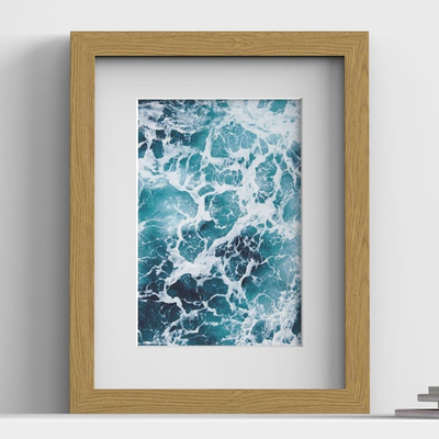 Classic Range Oak Picture, Photo & Poster Frame with White Mount