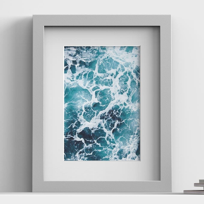 Classic Range Silver Picture, Photo & Poster Frame with White Mount