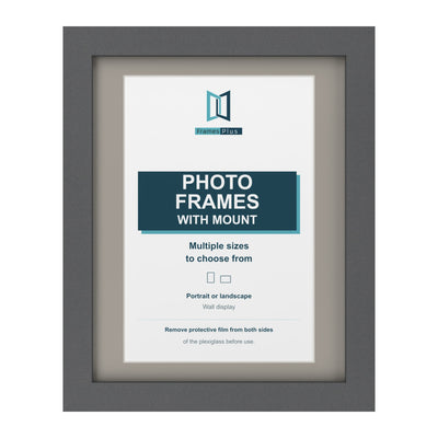 Classic Range Dark Grey Picture, Photo & Poster Frame with Dawn Grey Mount