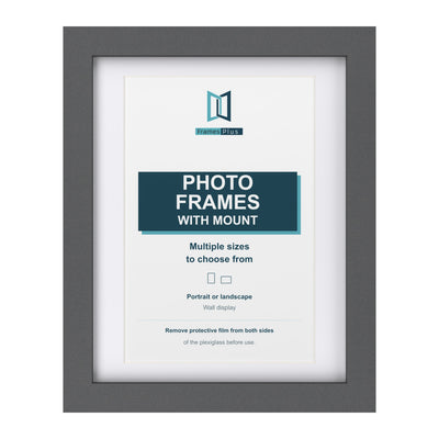 Classic Range Dark Grey Picture, Photo & Poster Frame with White Mount