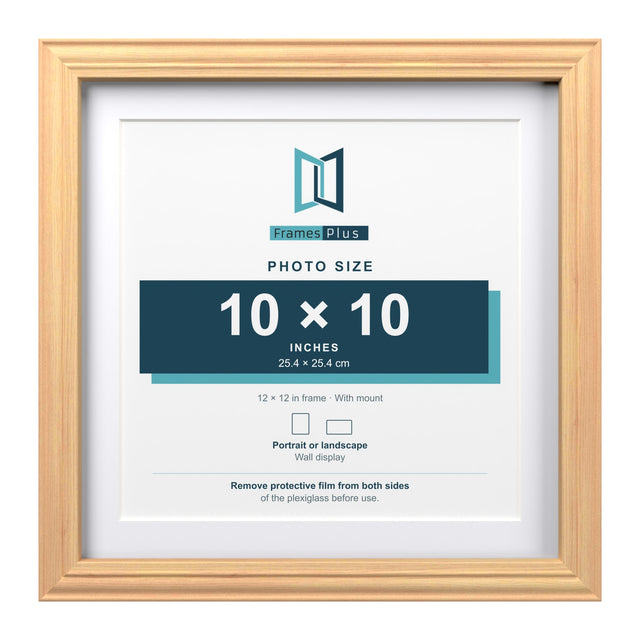 Devon Range Pine Picture, Photo & Poster Frame with White Mount — Finish and profile example