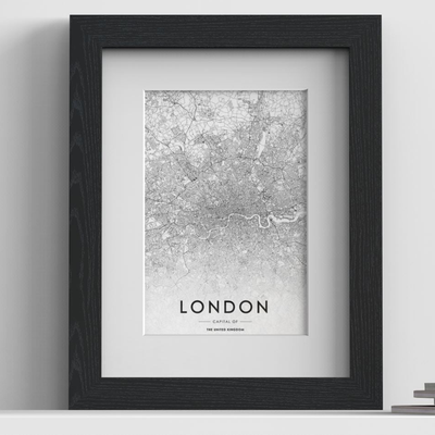 Excel Range Black Picture, Photo & Poster Frame with White Mount