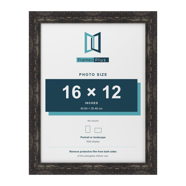 Exmouth Black Distressed 16 × 12 Frame