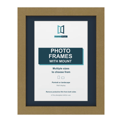 Classic Range Gold Picture, Photo & Poster Frame with Pacific Blue Mount
