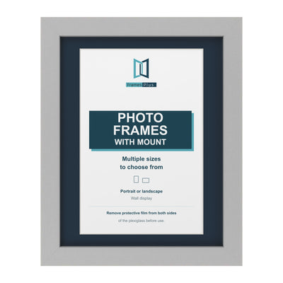 Classic Range Light Grey Picture, Photo & Poster Frame with Pacific Blue Mount