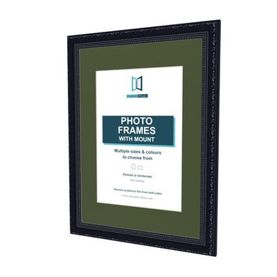 Louis Range Black Picture, Photo & Poster Frame with Green Mount