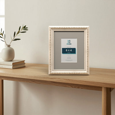 Louis Range Silver Picture, Photo & Poster Frame with Dawn Grey Mount