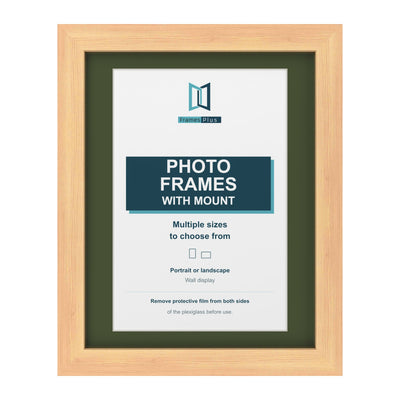 Classic Range Pine Picture, Photo & Poster Frame with Green Mount