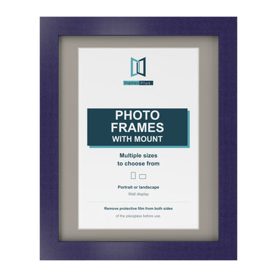 Classic Range Purple Picture, Photo & Poster Frame with Dawn Grey Mount