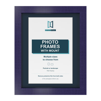 Classic Range Purple Picture, Photo & Poster Frame with Pacific Blue Mount
