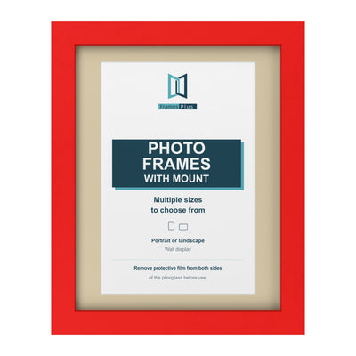 Classic Range Red Picture, Photo & Poster Frame with Ivory Mount