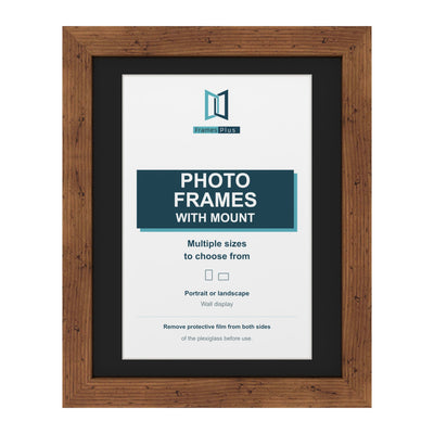 Classic Range Rustic Picture, Photo & Poster Frame with Black Mount