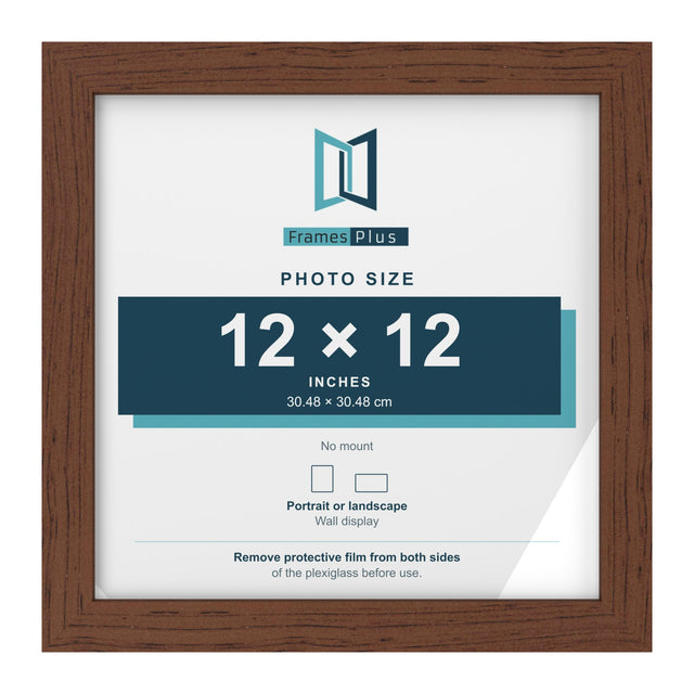 Classic Dark Teak 12 × 12 Frame