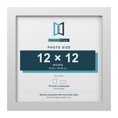 12x12" (30.5 x 30.5 cm) Picture, Photo & Poster Frame – Black, White or Oak