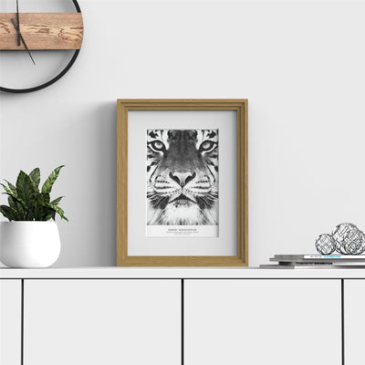 Verona Range Oak Picture Photo Poster Frame with White Mount