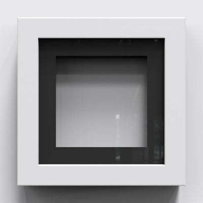 Box Range White 25mm Deep Display Frame with 1" Black Mount – Memory Box, Medals & Memorabilia