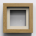 Box Range Oak 25mm Deep Picture Display Frame with 1" Ivory Mount, Memory Box Medals Memorabilia