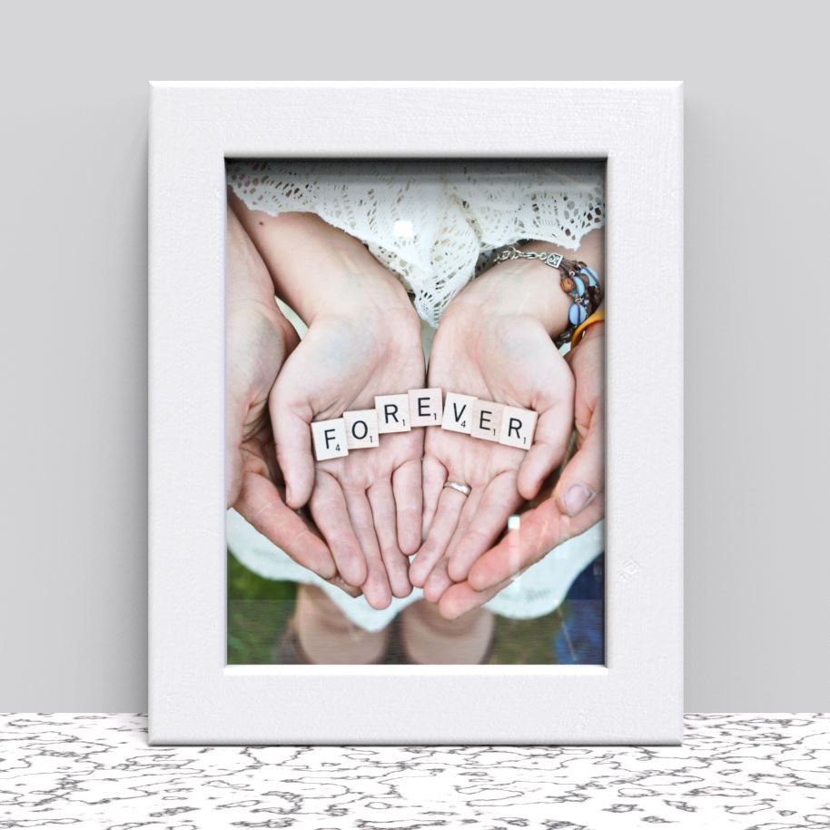 Black White Oak Photo Frame for 8x6 Inches (20.3 x 15.2 cm) Picture Photo, Stand or Hang - Framesplus.co.uk