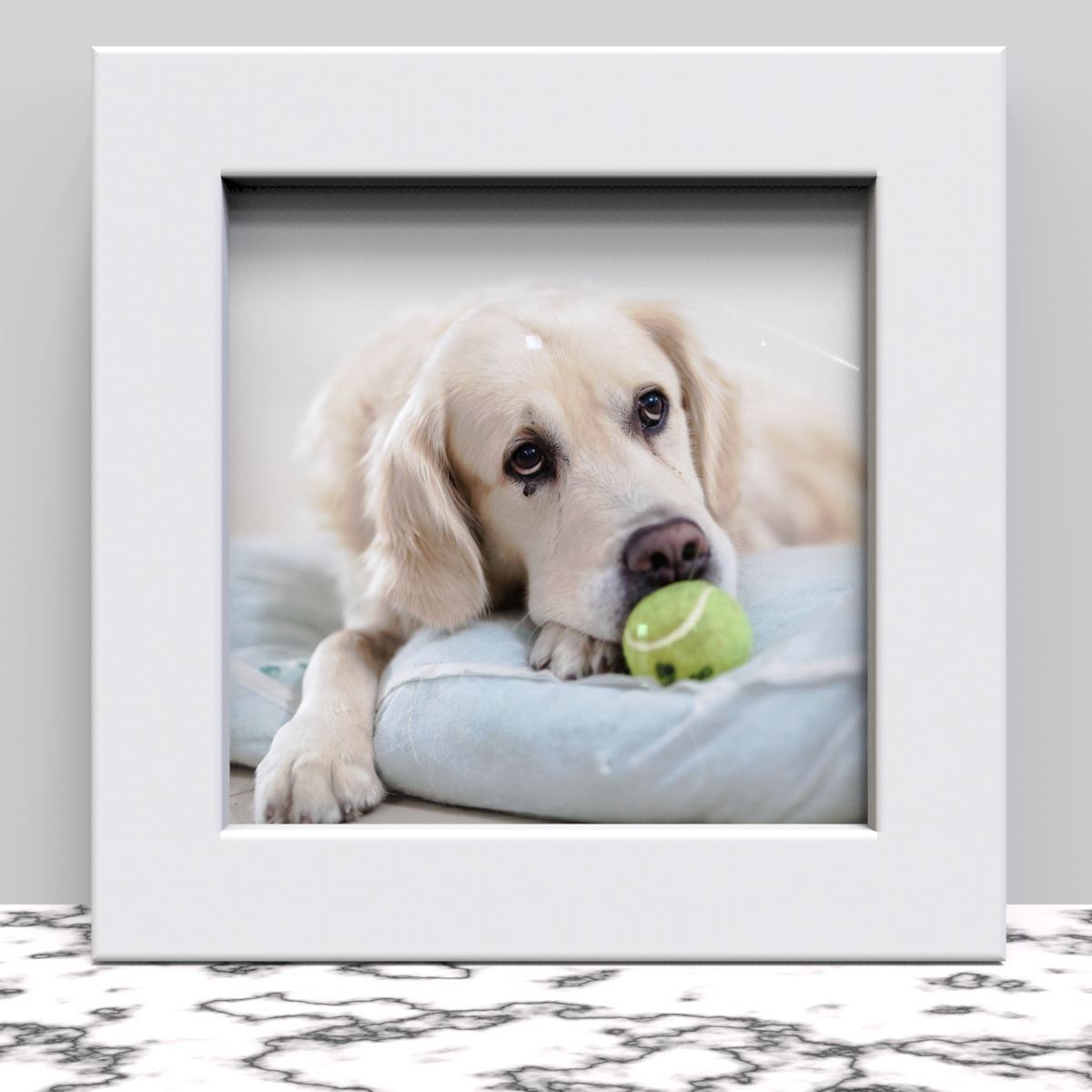 Black White Oak Photo Frame for 6x6 Inches (15.2 x 15.2 cm) Picture Photo, Stand or Hang on wall - Framesplus.co.uk