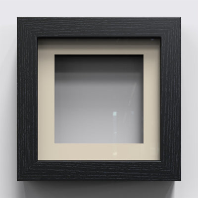 Box Range Black 25mm Deep Display Frame with 1" Ivory Mount – Memory Box, Medals & Memorabilia