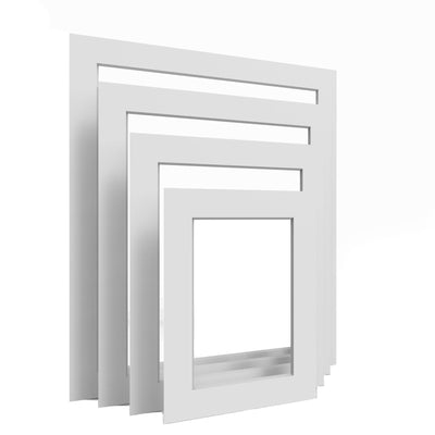 White Matt Mount – Pack of 12 (for Picture & Photo Frames)