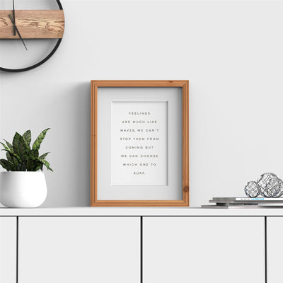 Devon Range Pine Picture Photo Poster Frame with White Mount