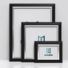 Matrix Range Black With Silver Edge Photo Picture Poster Frames, Large Square Small sizes, Hang or stand in Landscape or Portrait - Framesplus.co.uk