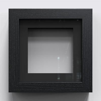 Box Range Black 25mm Deep Display Frame with 1" Black Mount – Memory Box, Medals & Memorabilia