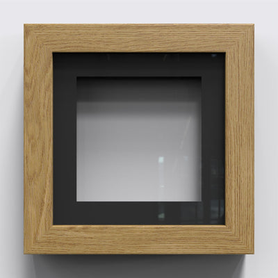 Box Range Oak 25mm Deep Display Frame with 1" Black Mount – Memory Box, Medals & Memorabilia