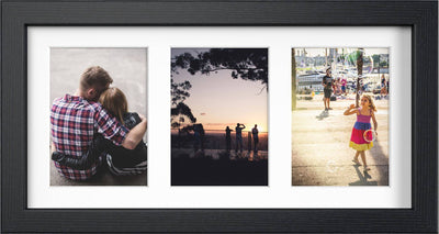 Multi-Aperture Frame for 3 Photos 7x5" with White Mount