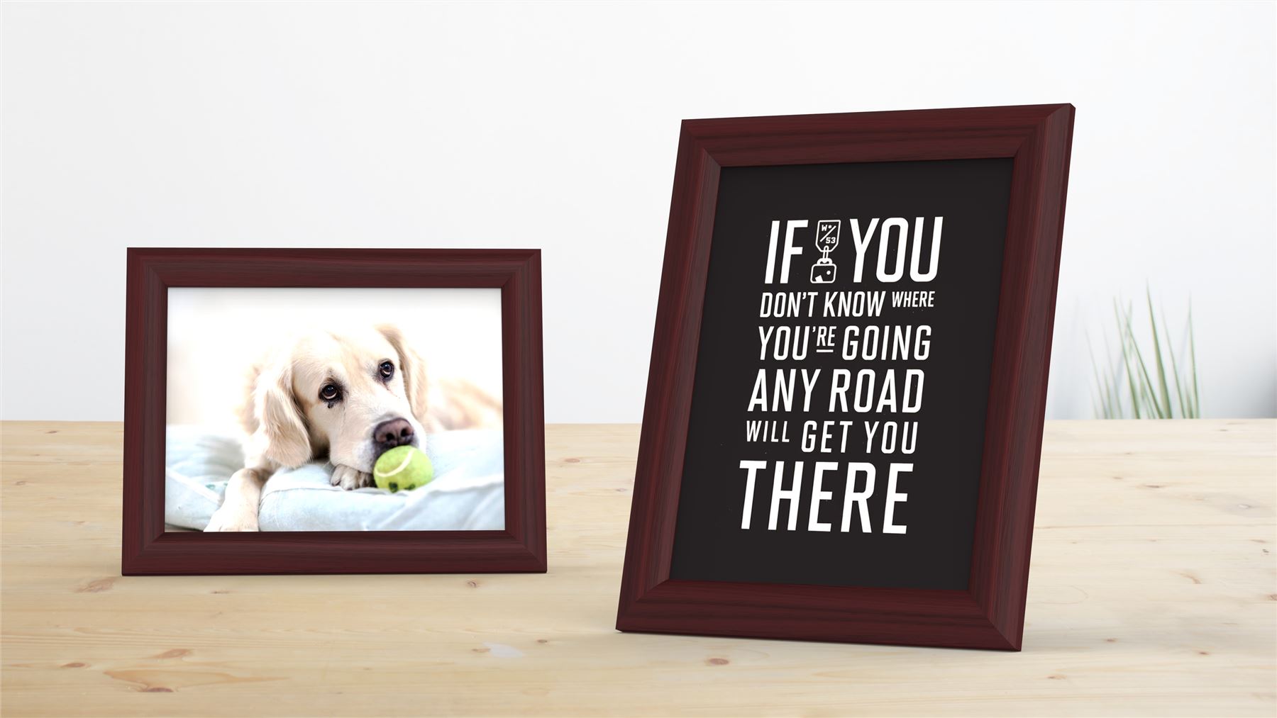 Minimo Range Mahogany Photo Picture Poster Frames - Framesplus.co.uk