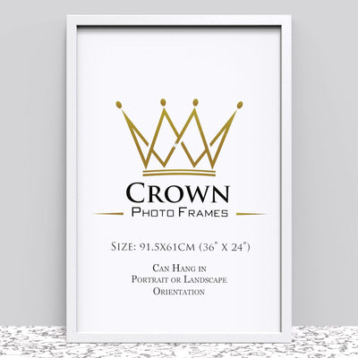 Crown 91.5 x 61 cm (36x24") Picture, Photo & Poster Frame – Black, White or Oak