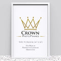 Crown Black White Oak Photo Frame for 91.5 x 61 cm (36x24 Inches) Picture Photo Poster, Hang on wall in both Landscape and Portrait
