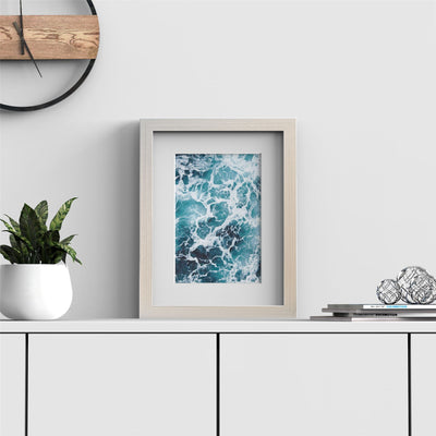 Classic Range Chrome Picture Photo Poster Frame with White Mount