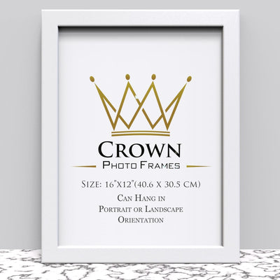 Black White Oak Photo Frame for 16x12 Inches (40.6 x 30.5 cm) Picture Photo Poster Certificate, Hang on wall