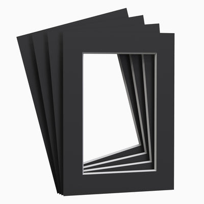 Black Matt Mount – Pack of 24 (for Picture & Photo Frames)