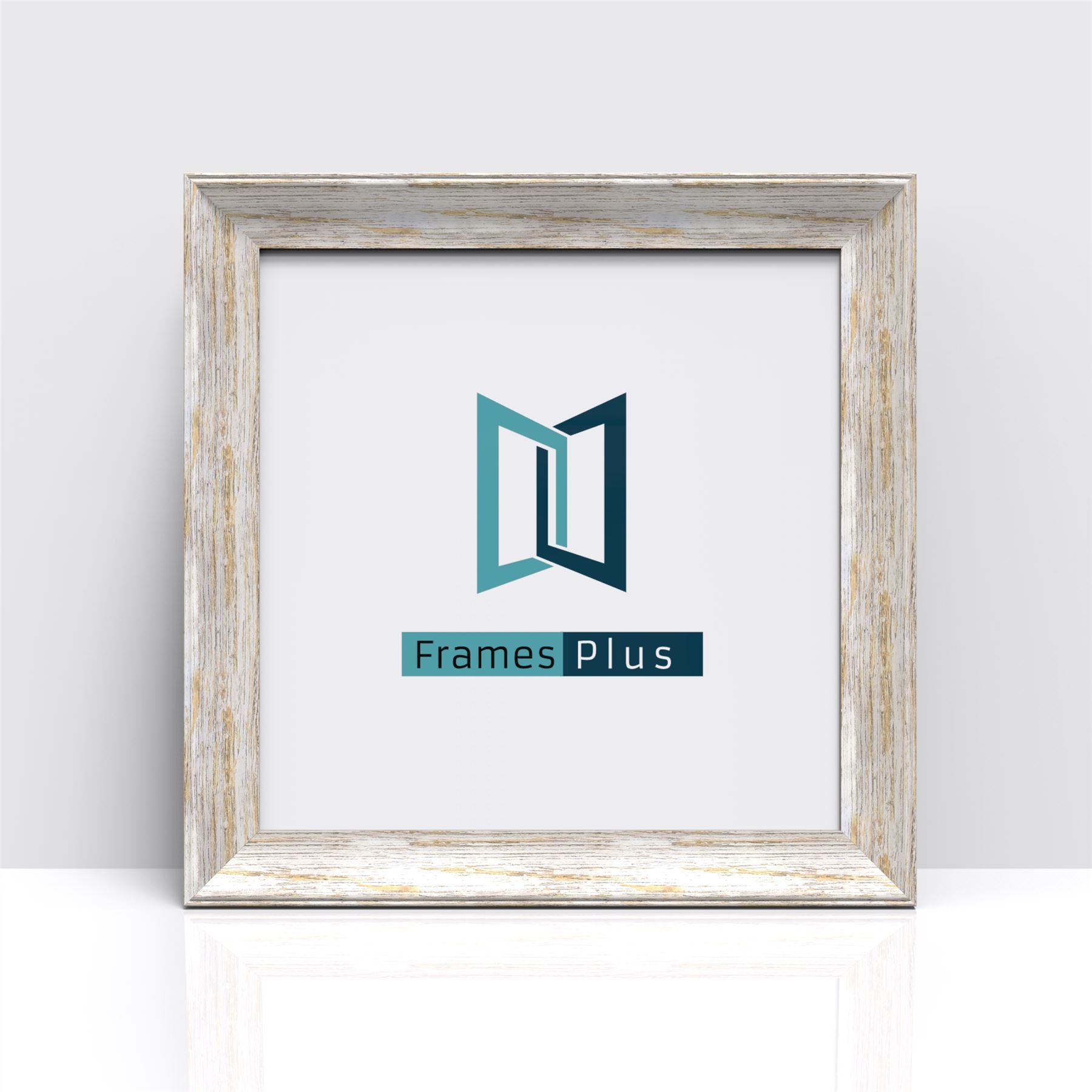 Exmouth Range White Distressed Photo Picture Poster Frames, Large Square Small sizes, Hang or stand in Landscape or Portrait - Framesplus.co.uk