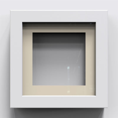 Box Range White 25mm Deep Display Frame with 1" Ivory Mount – Memory Box, Medals & Memorabilia
