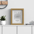 Excel Range Oak Picture Photo Poster Frame with White Mount