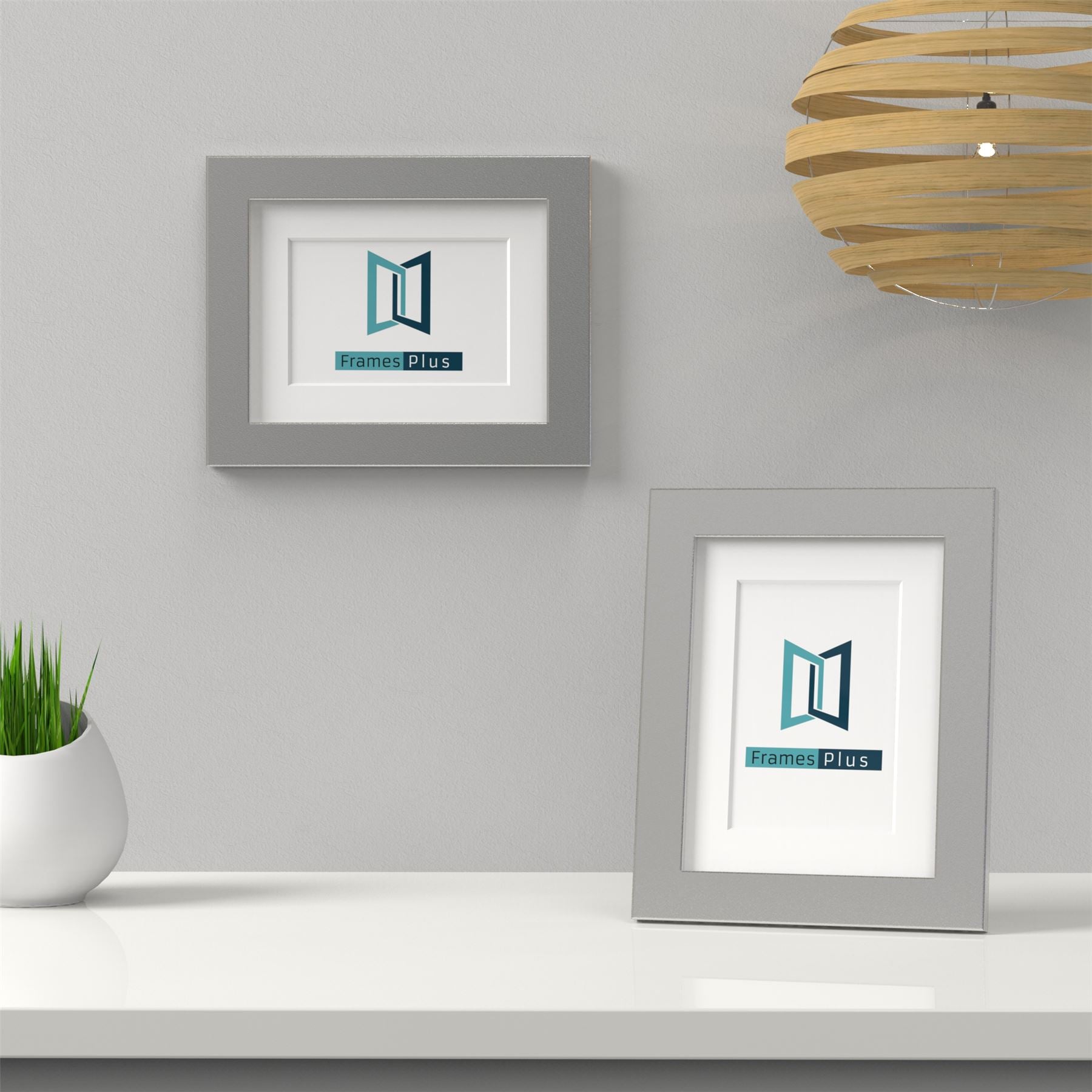 Classic Range Silver Picture Photo Poster Frame with White Mount - Framesplus.co.uk