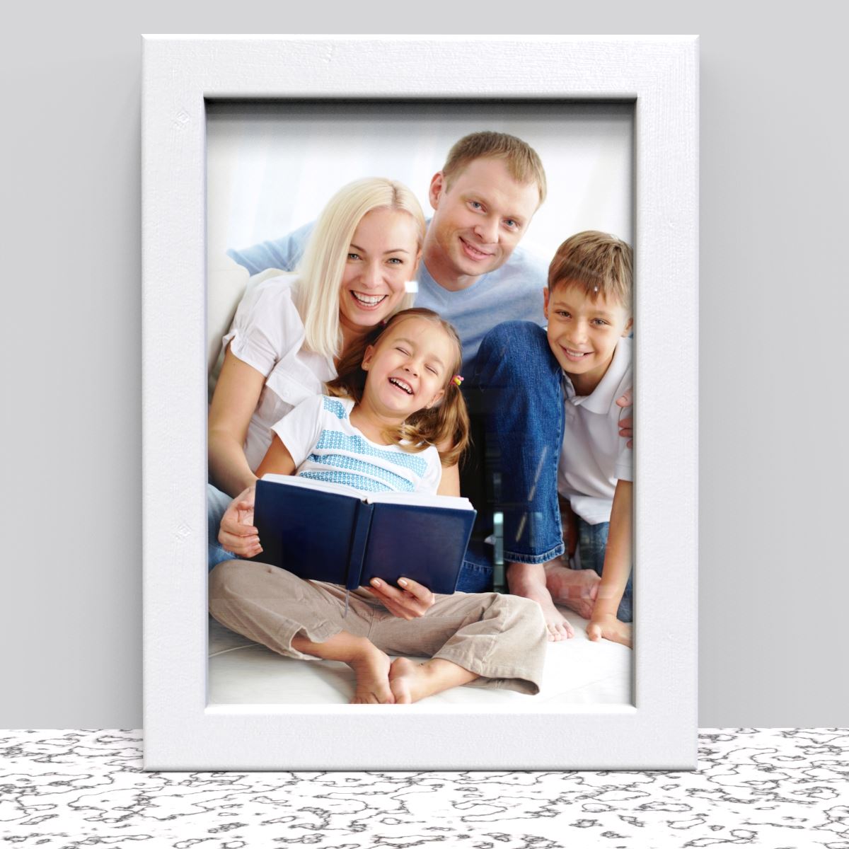 Black White Oak Photo Frame for A4 21 x 29.7 cm (8.27x11.69 Inches) Picture Photo Poster Certificate, Stand or Hang on wall - Framesplus.co.uk