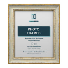Frames Plus Cassis Shabby Chic Picture Photo Frame Distressed Gold Trim - 5"x5" (12.7 x 12.7cm), Cream