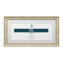 Cassis Panoramic Picture Frame White Mount Shabby Chic Gold Trim 5 Colours