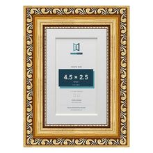 Louis Range Gold Picture, Photo & Poster Frame with White Mount - 6x4" Frame for 4.5x2.5" Photo, Gold