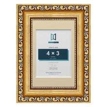 Louis Range Gold Picture, Photo & Poster Frame with Ivory Mount - 6x4" Frame for 4x3" Photo, Gold