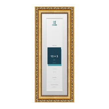 Louis Range Gold Picture, Photo & Poster Frame with White Mount - 15x5" Frame for 13x3" Photo, Gold