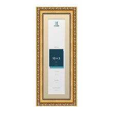 Louis Range Gold Picture, Photo & Poster Frame with Ivory Mount - 15x5" Frame for 13x3" Photo, Gold